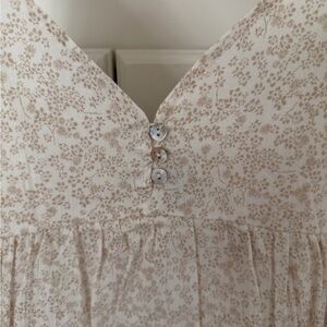 Target Beige Floral V-Neck Dress